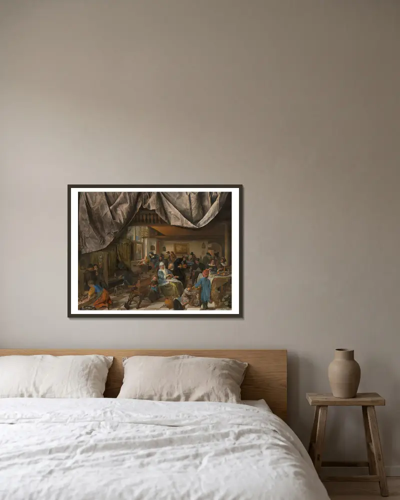 The Life of Man av Jan Steen inramad på en vägg