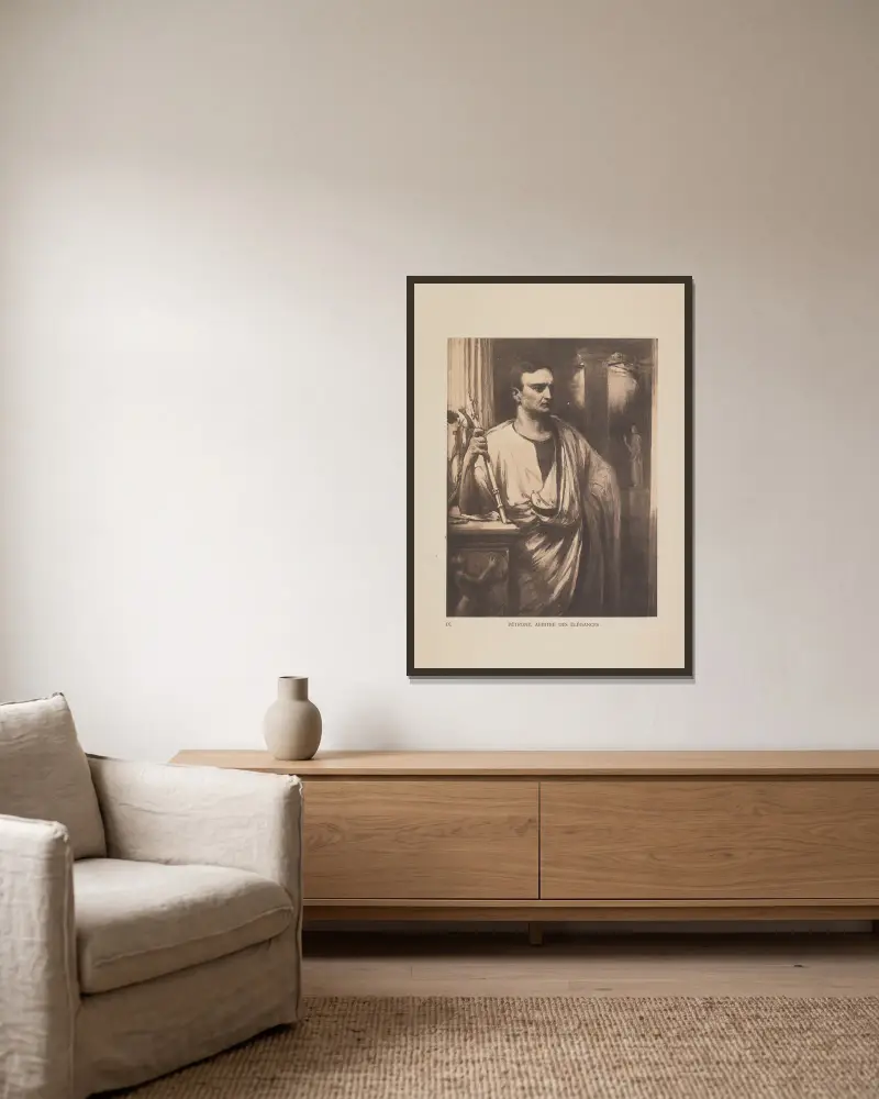 Petronius, der Schiedsrichter des guten Geschmacks von Jan Styka gerahmt an einer Wand