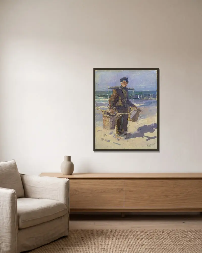 Snäckfiskarna av Jan Toorop inramad på en vägg