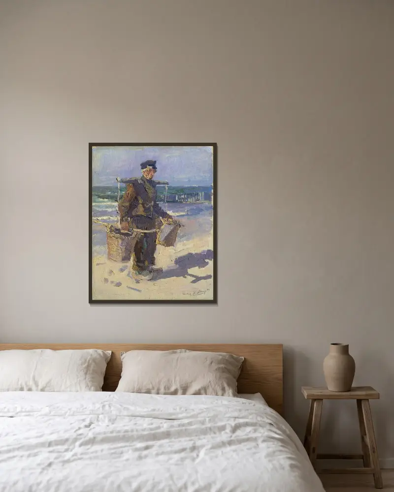 Snäckfiskarna av Jan Toorop inramad på en vägg