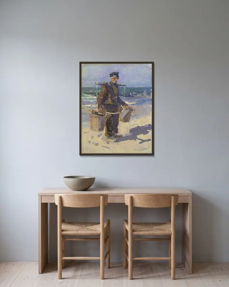 Snäckfiskarna av Jan Toorop inramad på en vägg