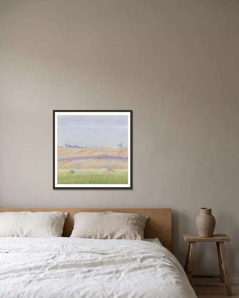 Nebliges Meer von Jan Toorop gerahmt an einer Wand