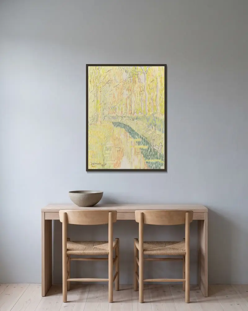 Träd mellan av Jan Toorop inramad på en vägg