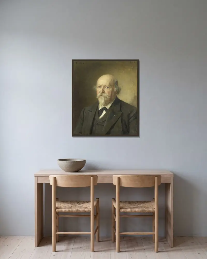 Johan Philip van der Kellen (1831-1906). Directeur van het Rijksprentenkabinet (1876-96) av Jan Veth inramad på en vägg