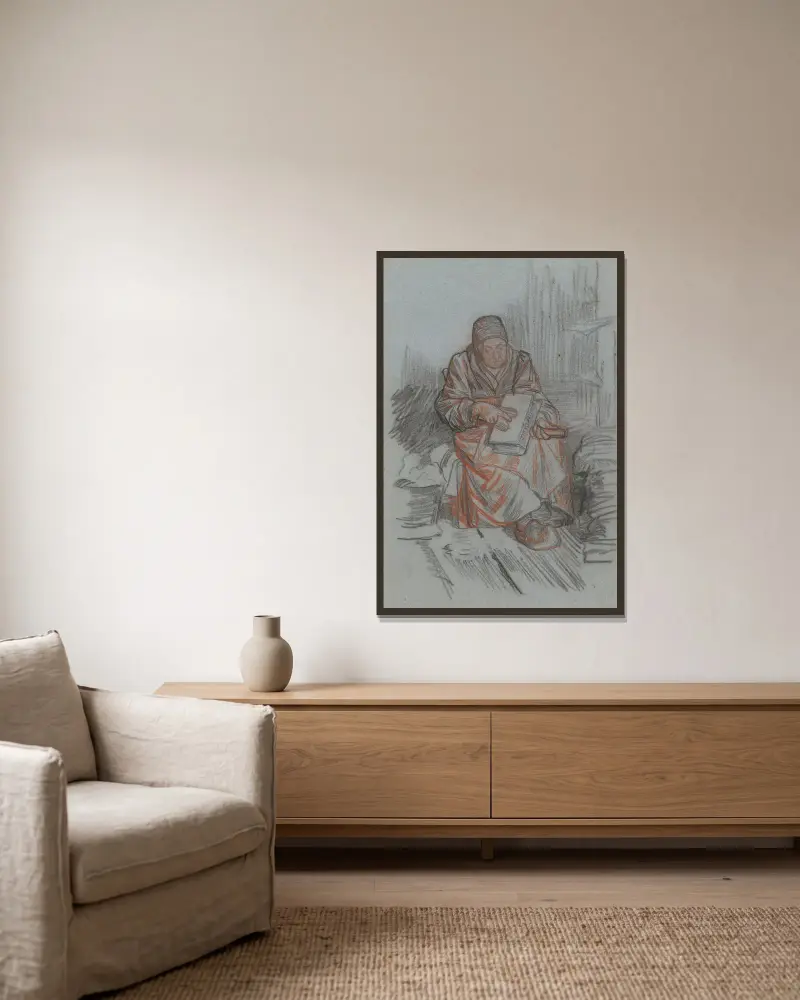 Kaardster von Jan Veth gerahmt an einer Wand