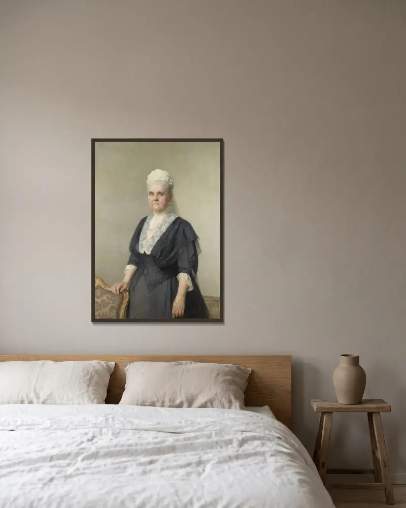 Königin Emma, Prinzessin von Waldeck-Pyrmont. Witwe von König Wilhelm III von Jan Veth gerahmt an einer Wand