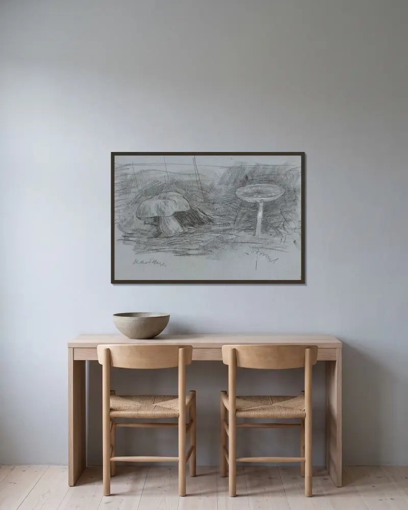 Paddenstoelen, Jan Veth w ramie na ścianie