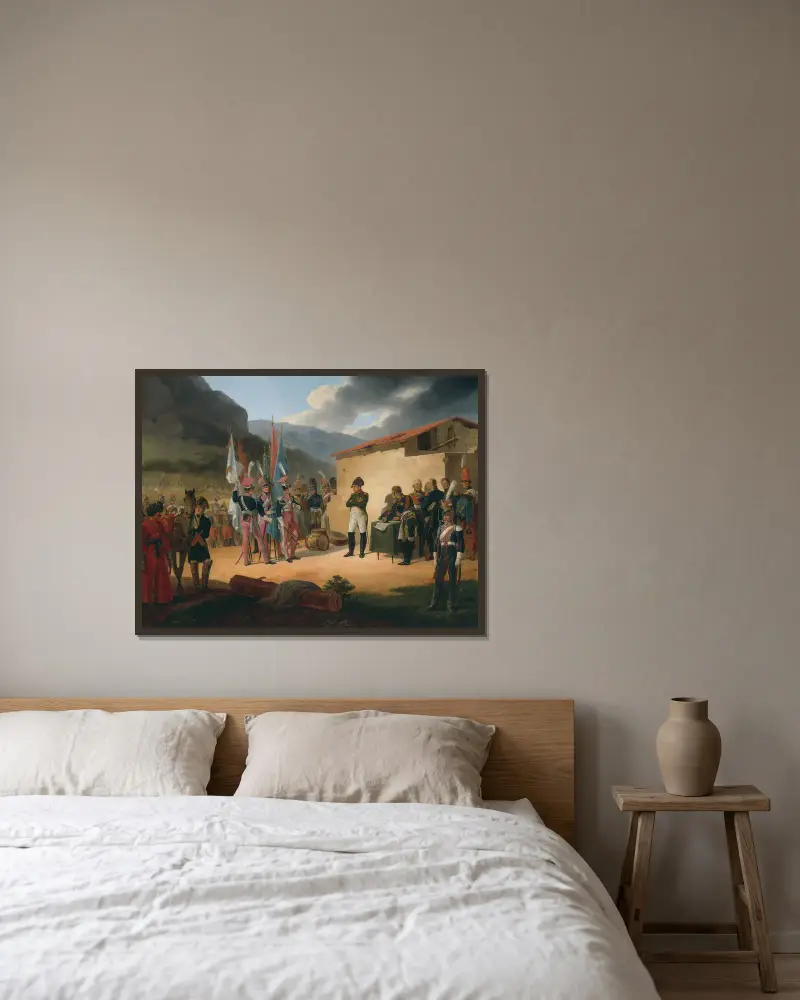 Battle of Tudela av January Suchodolski inramad på en vägg