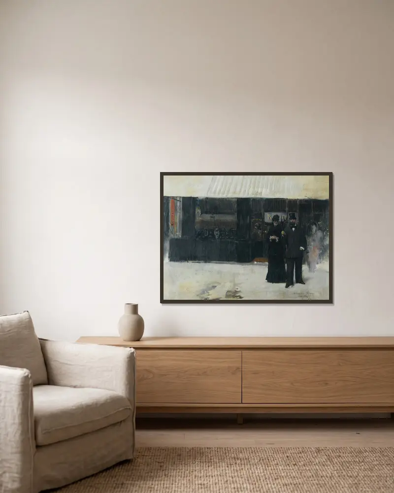 Pár před klenotnictvím, Jean Béraud v rámu na stěně