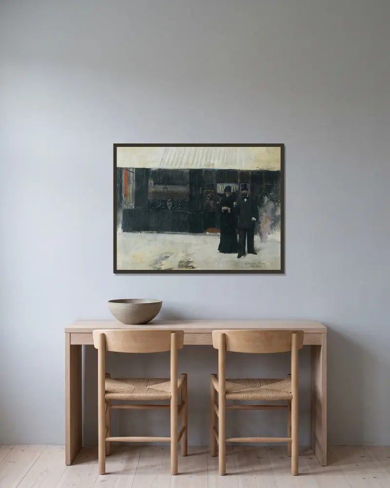 Pár před klenotnictvím, Jean Béraud v rámu na stěně