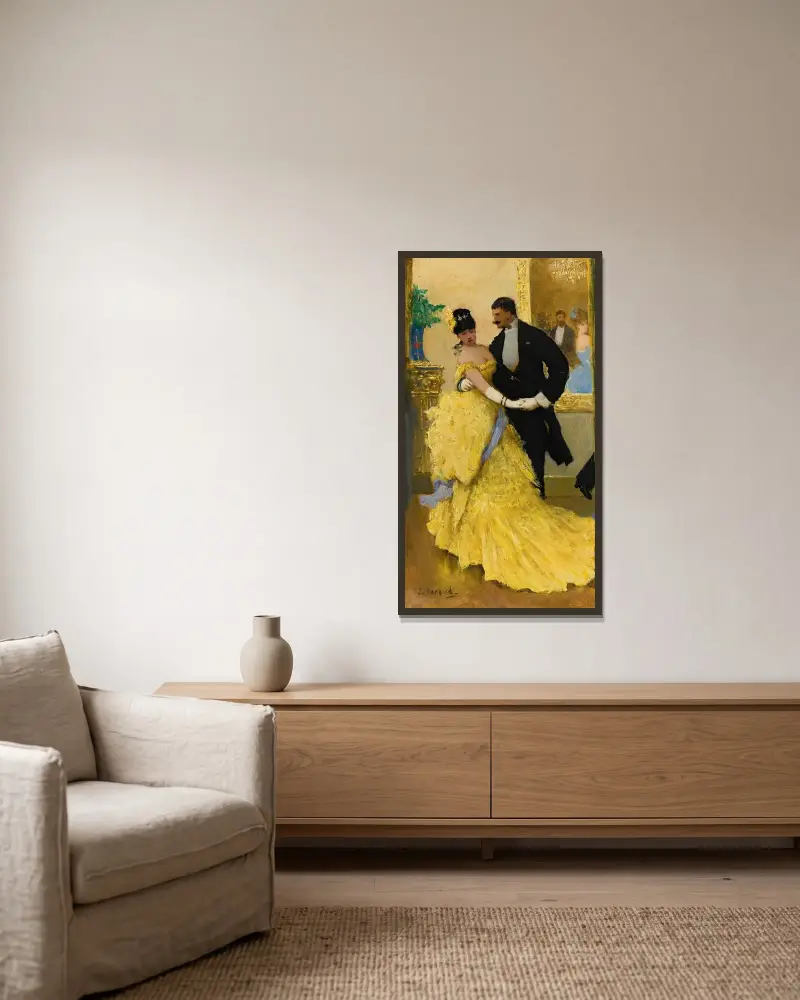 Dansen av Jean Béraud inramad på en vägg