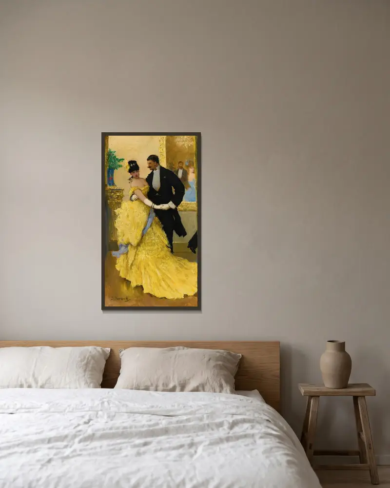 Dansen av Jean Béraud inramad på en vägg