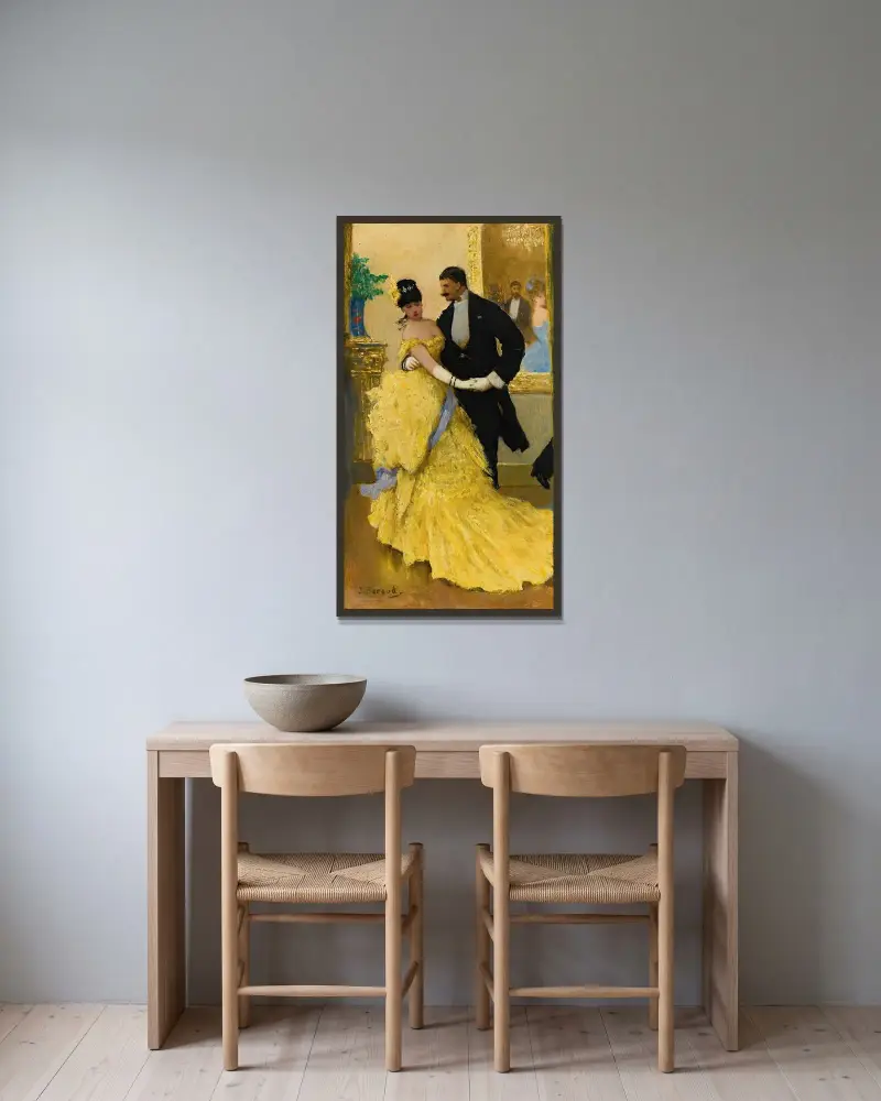Dansen av Jean Béraud inramad på en vägg