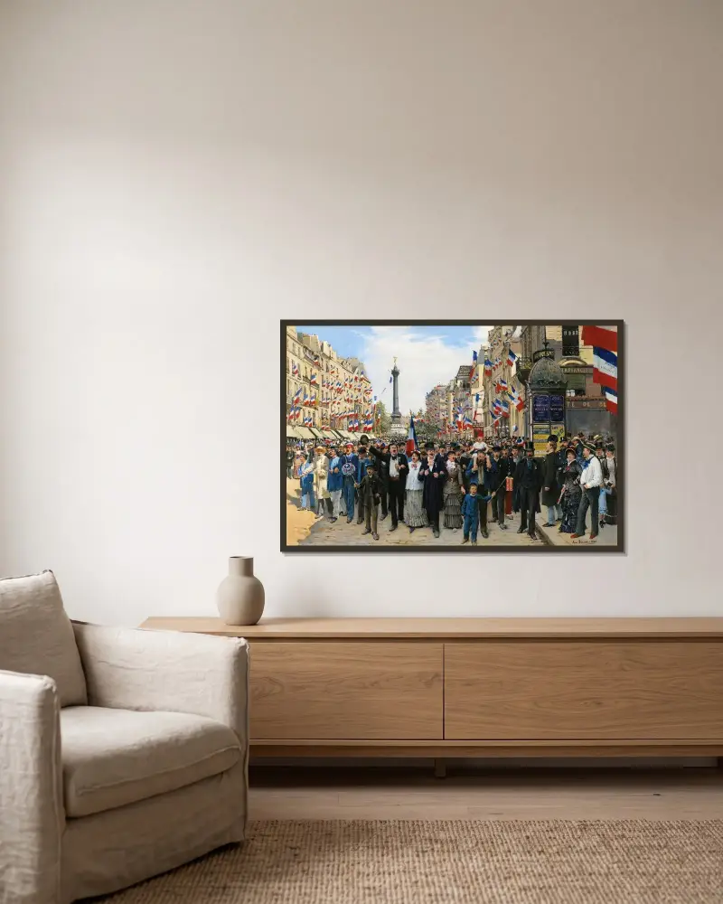 La Marseillaise av Jean Béraud inramad på en vägg