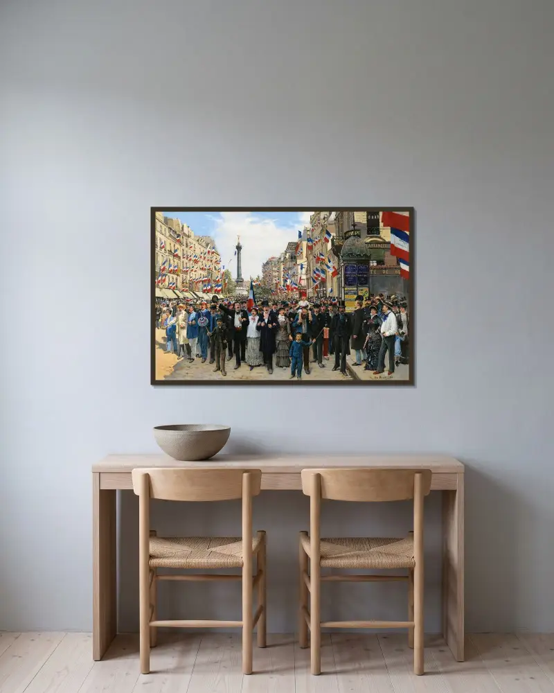 La Marseillaise av Jean Béraud inramad på en vägg