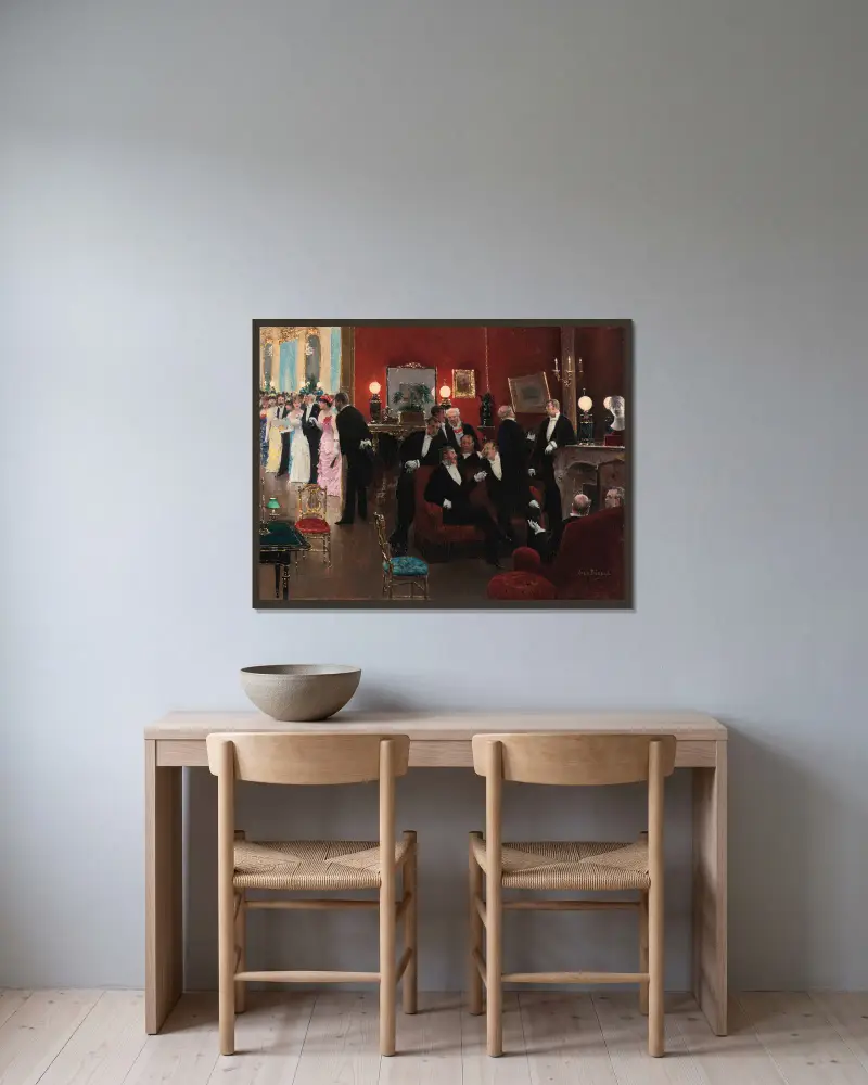 Přijetí, Jean Béraud v rámu na stěně