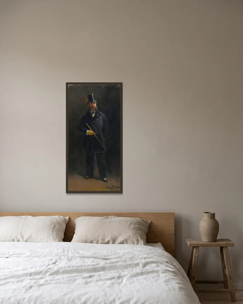 Gentlemannen av Jean Béraud inramad på en vägg