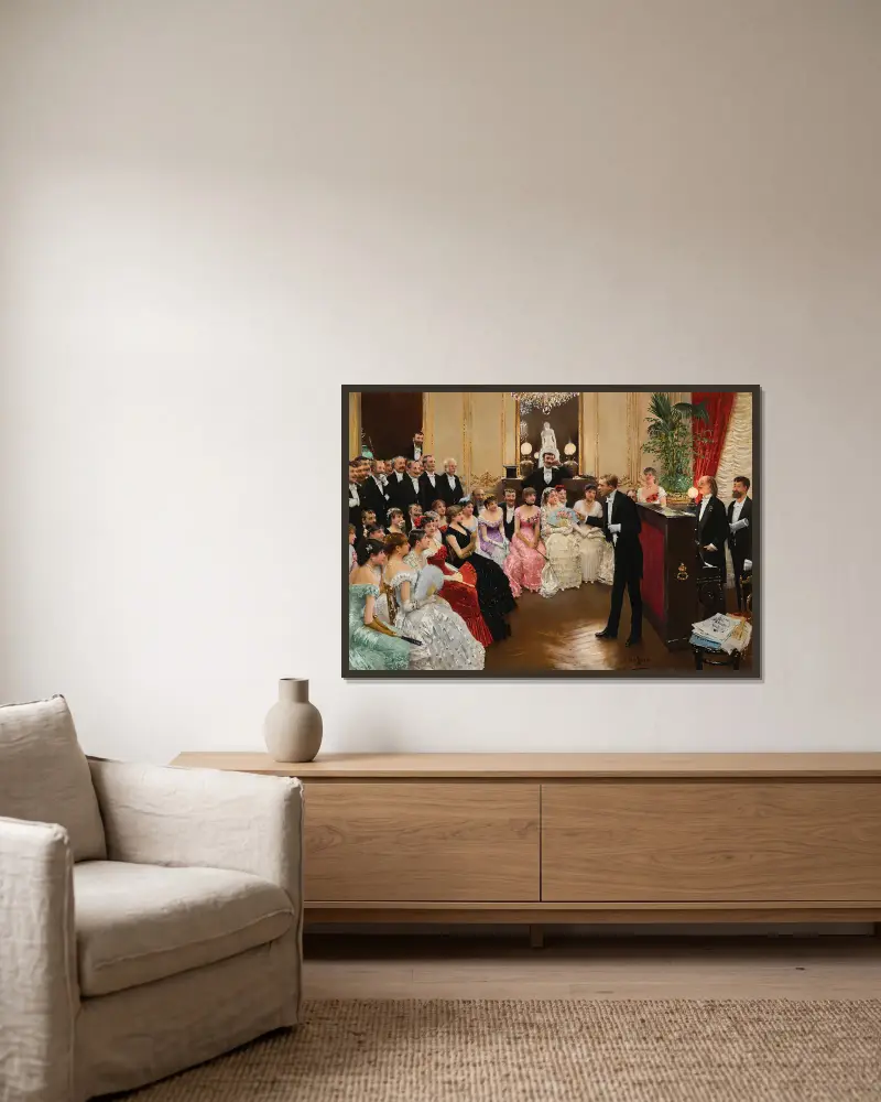 Monolog, Jean Béraud v rámu na stěně
