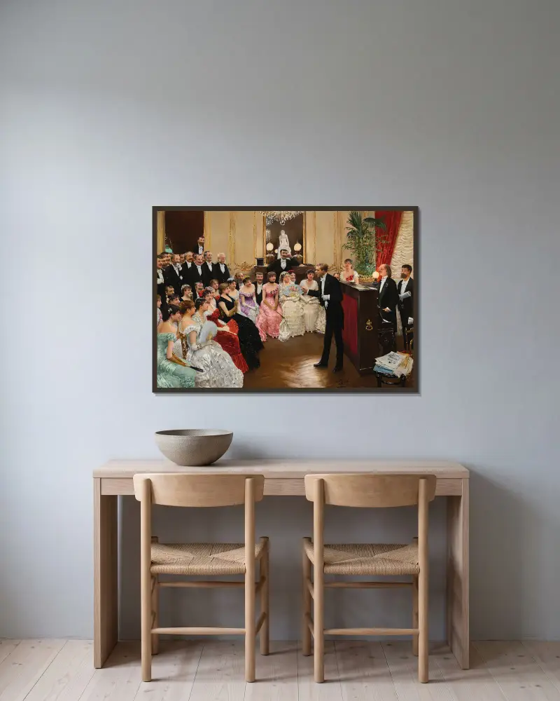 Monolog, Jean Béraud v rámu na stěně