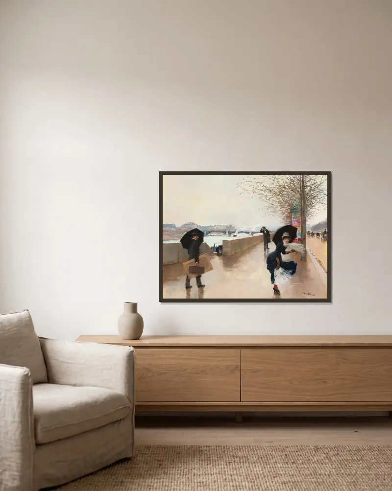 Vítr, Jean Béraud v rámu na stěně