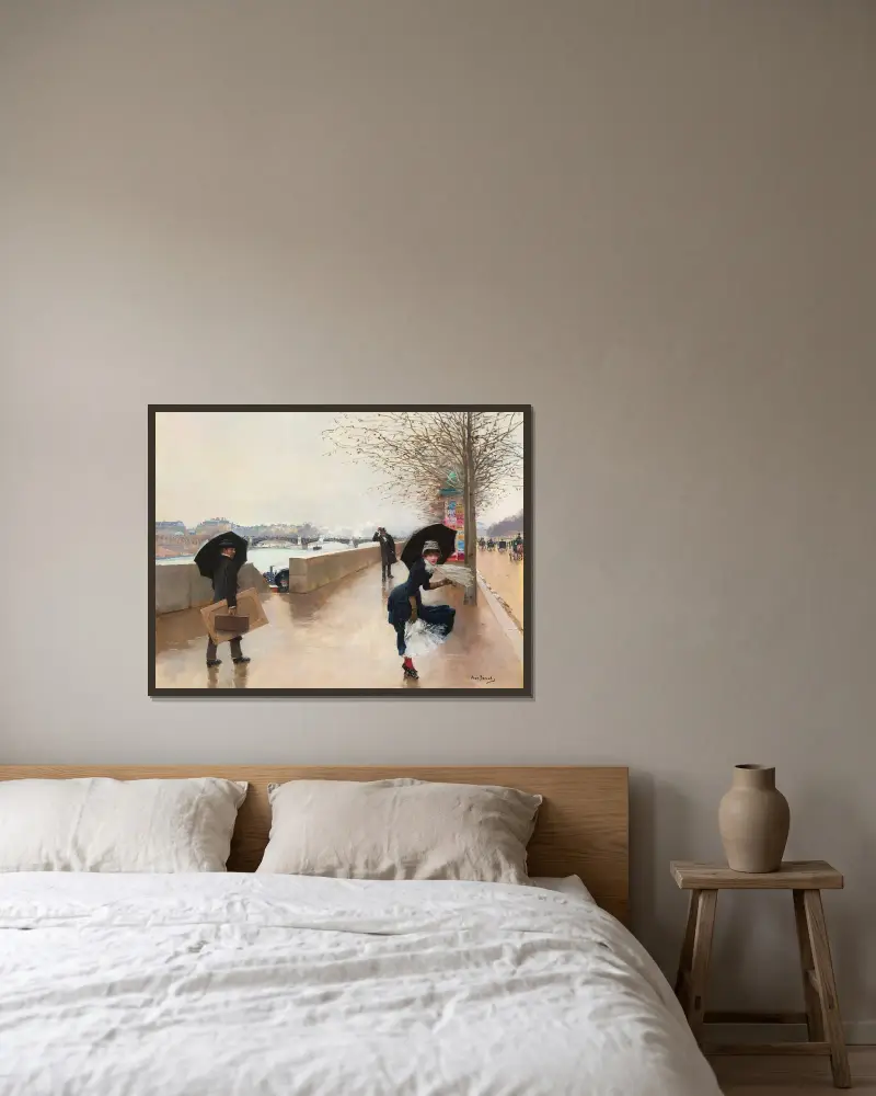 Vítr, Jean Béraud v rámu na stěně