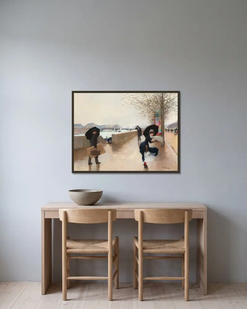 Vítr, Jean Béraud v rámu na stěně