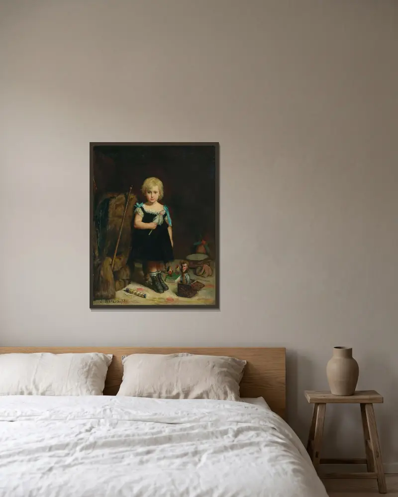 Porträtt av Alfred Auguste Frédéric Victor Labatt De Lambert av Jean Béraud inramad på en vägg