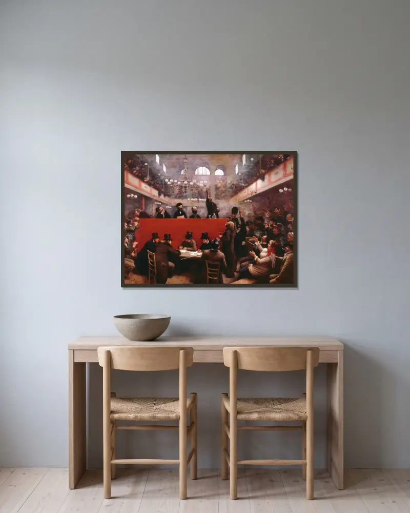 Salle Graffard av Jean Béraud inramad på en vägg
