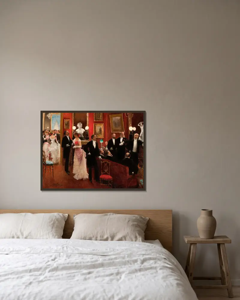 Ballszen von Jean Béraud gerahmt an einer Wand
