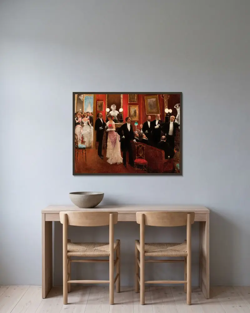 Ballszen von Jean Béraud gerahmt an einer Wand
