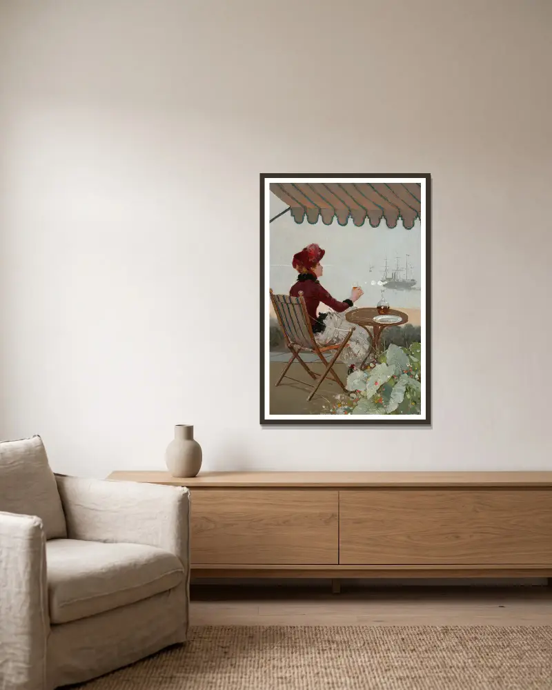 Mořská kavárna, Jean Béraud v rámu na stěně