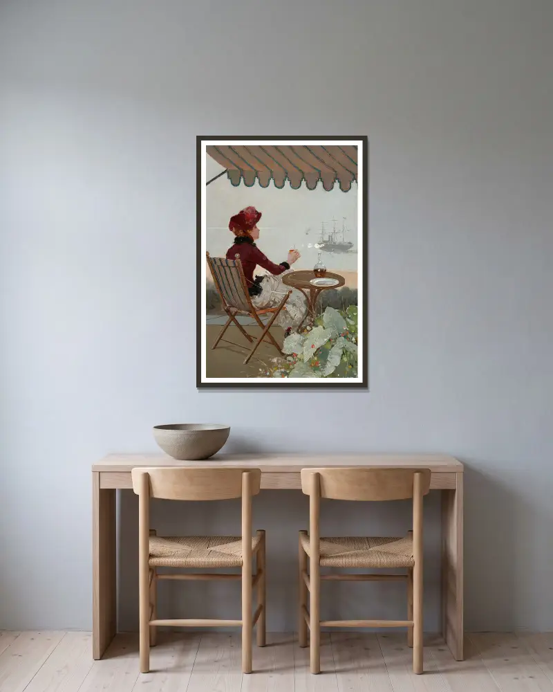 Mořská kavárna, Jean Béraud v rámu na stěně