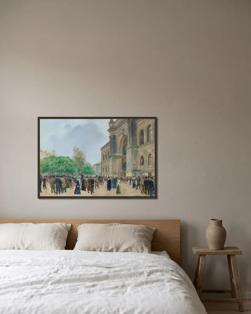 Salongens öppningsdag av Jean Béraud inramad på en vägg