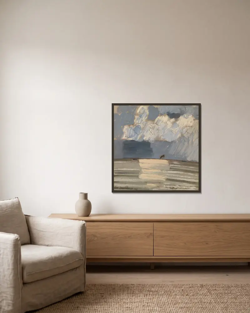 Nordsee von Jean Brusselmans gerahmt an einer Wand