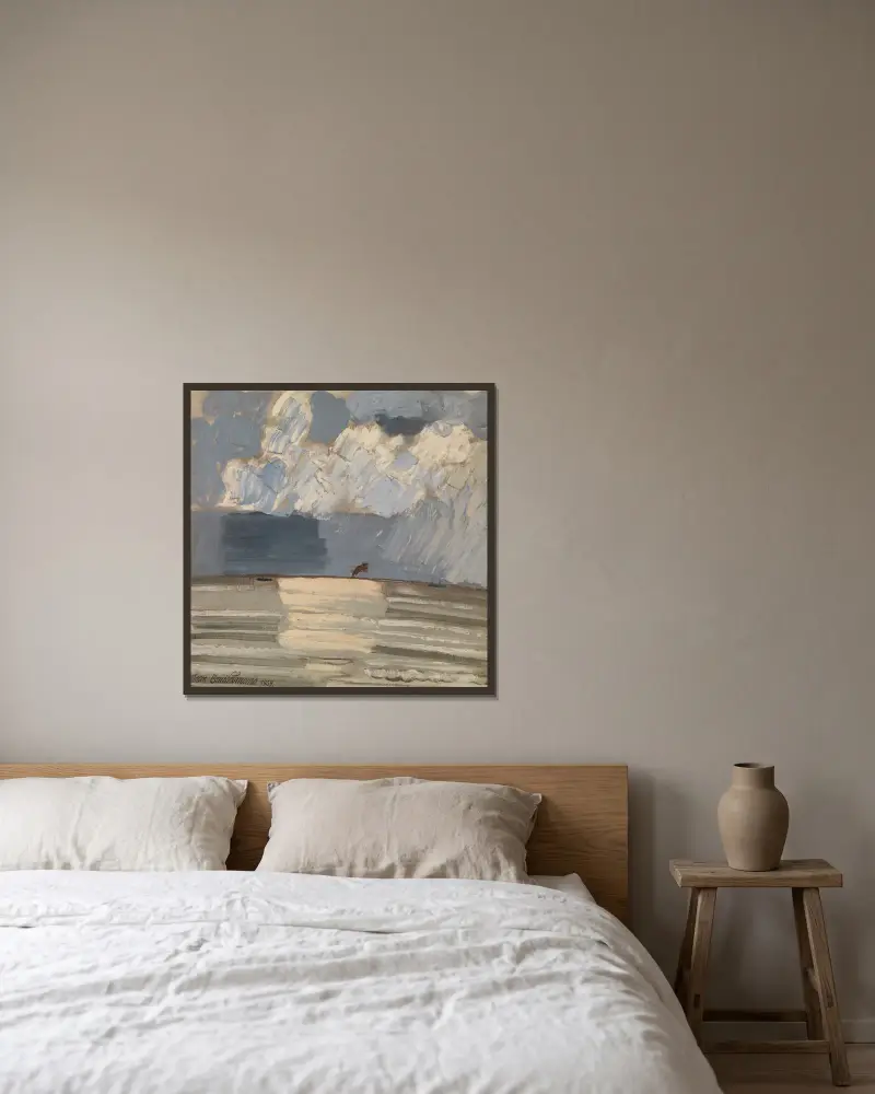 Nordsee von Jean Brusselmans gerahmt an einer Wand