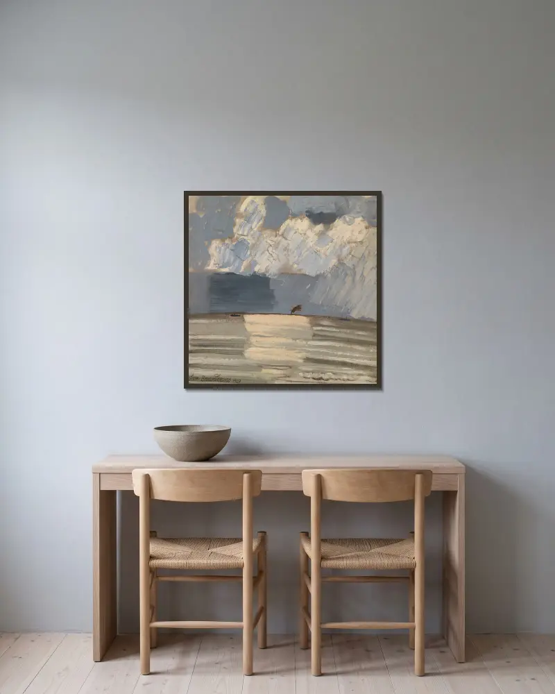 Nordsee von Jean Brusselmans gerahmt an einer Wand