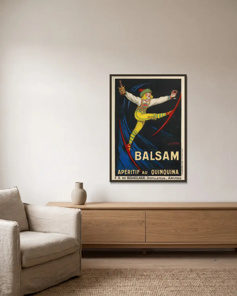 Balsam, Apéritif au Quinquina av Jean d'Ylen inramad på en vägg