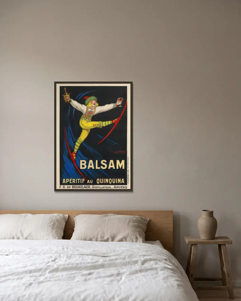 Balsam, Apéritif au Quinquina av Jean d'Ylen inramad på en vägg