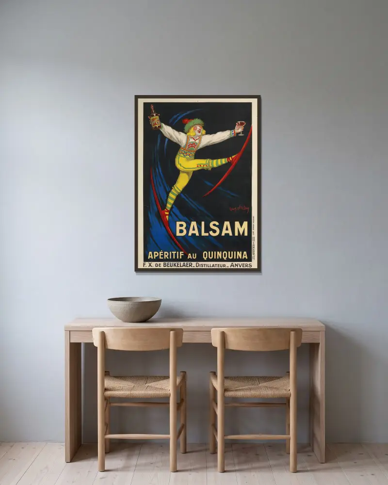 Balsam, Apéritif au Quinquina av Jean d'Ylen inramad på en vägg