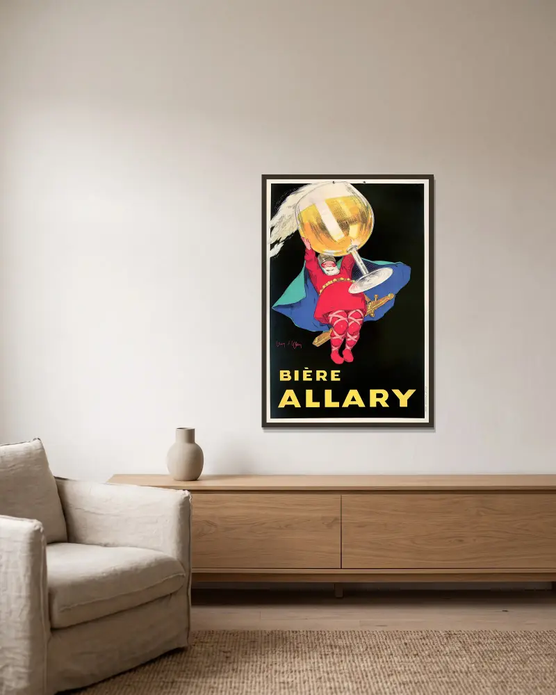 Biere Allary von Jean d'Ylen gerahmt an einer Wand