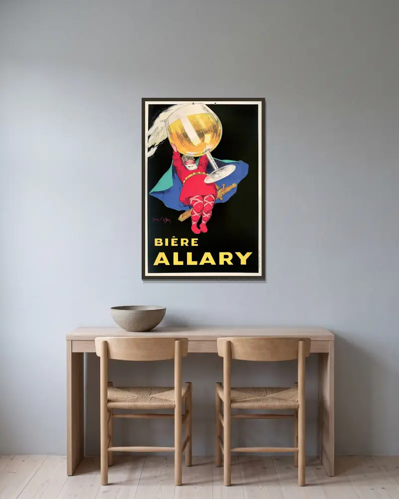 Biere Allary von Jean d'Ylen gerahmt an einer Wand