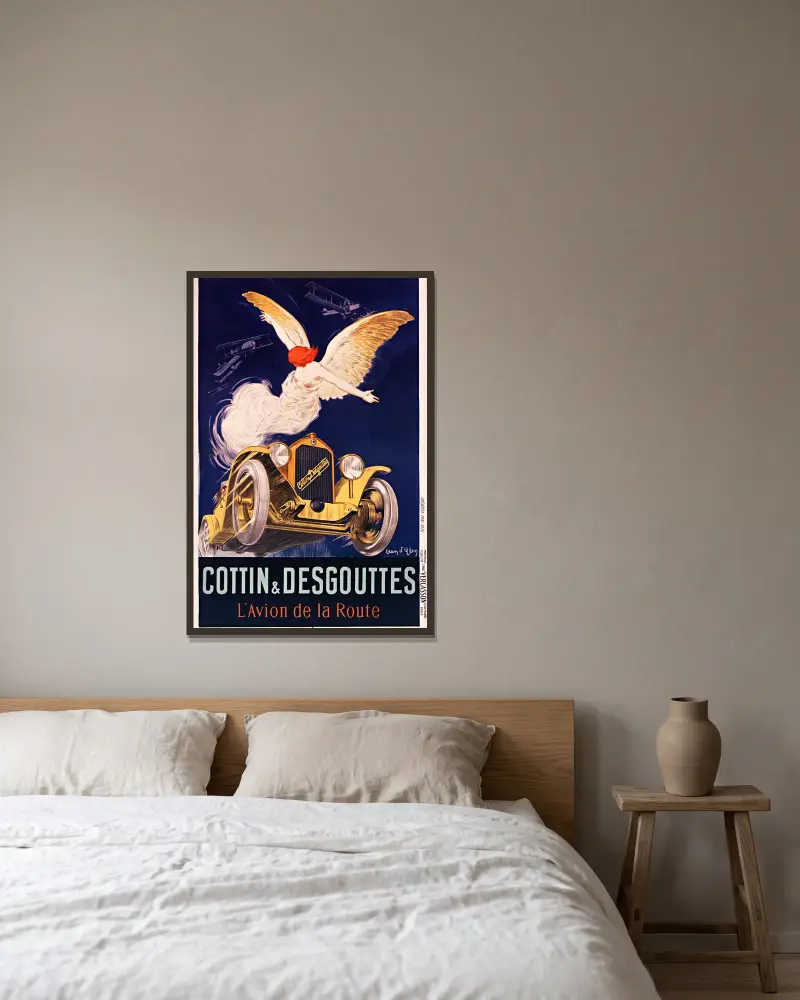 Cottin et Desgouttes, l’avion de la route av Jean d'Ylen inramad på en vägg