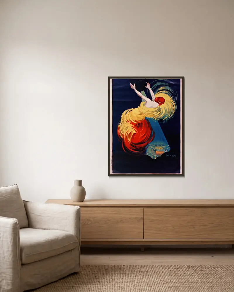 Moskauer Tanz von Jean d'Ylen gerahmt an einer Wand
