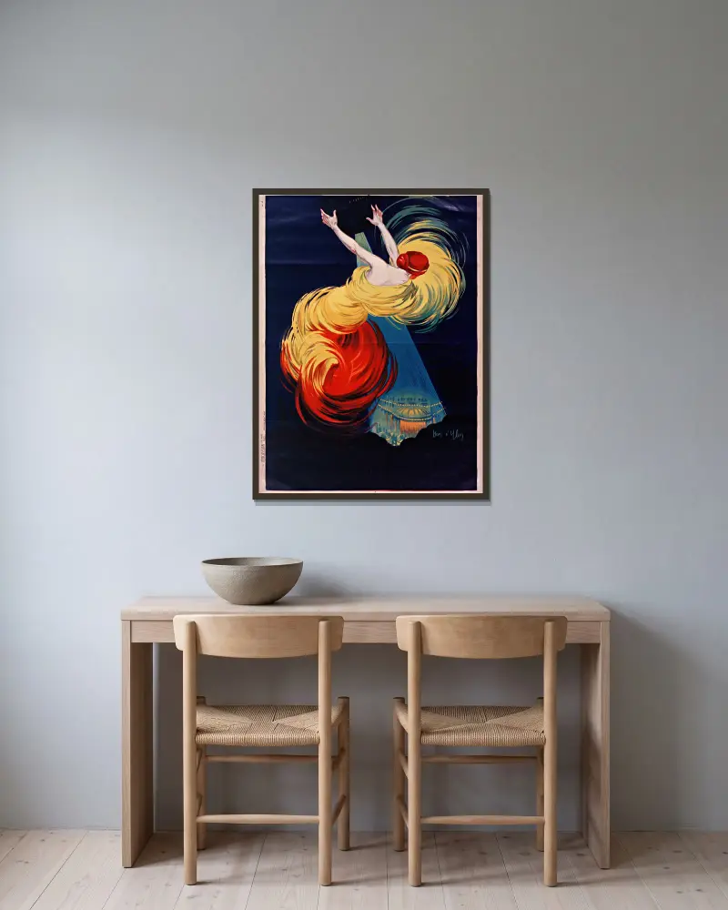 Moskauer Tanz von Jean d'Ylen gerahmt an einer Wand