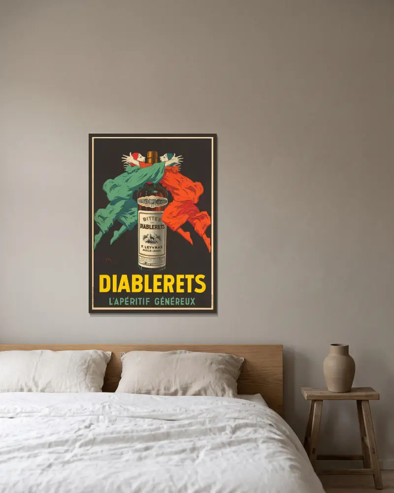 Diablerets – L’Apéritif Généreux av Jean d'Ylen inramad på en vägg