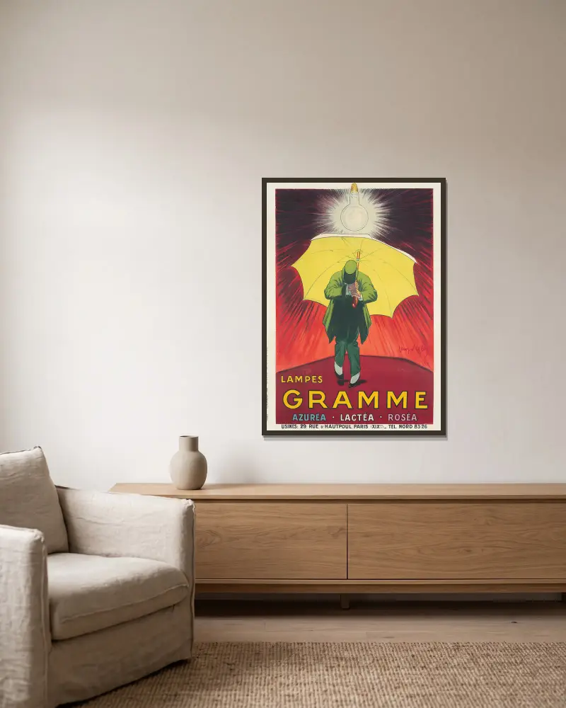 Lampes Gramme, Jean d'Ylen w ramie na ścianie
