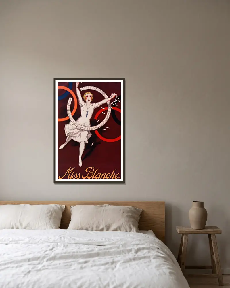 Miss Blanche von Jean d'Ylen gerahmt an einer Wand