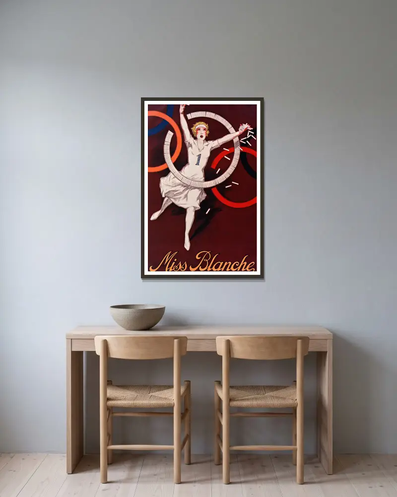 Miss Blanche von Jean d'Ylen gerahmt an einer Wand