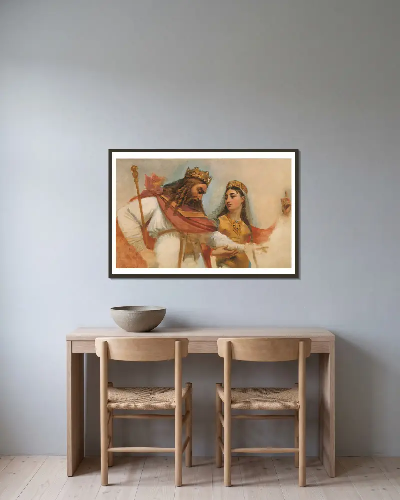 Chlodwig i Klotylda, Antoine-Jean Gros w ramie na ścianie