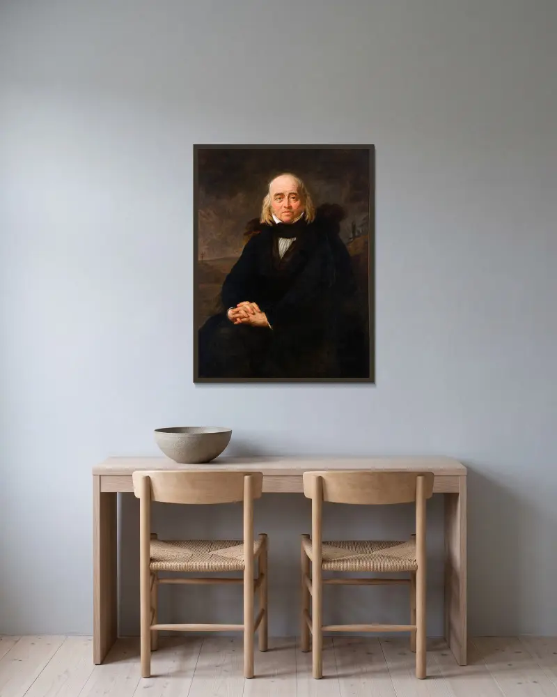 Julian Ursyn Niemcewicz av Antoine-Jean Gros inramad på en vägg